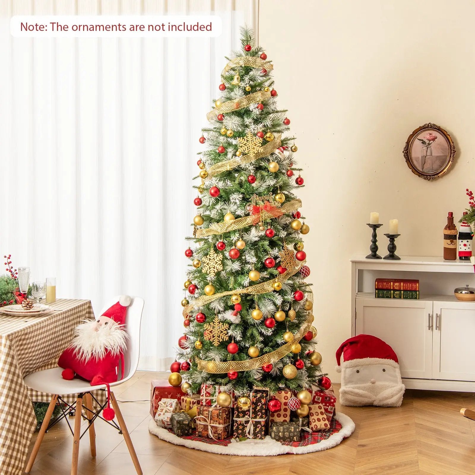 6/7.5/9 FT Artificial Christmas Tree with Warm-White LED Lights by DirectDeals