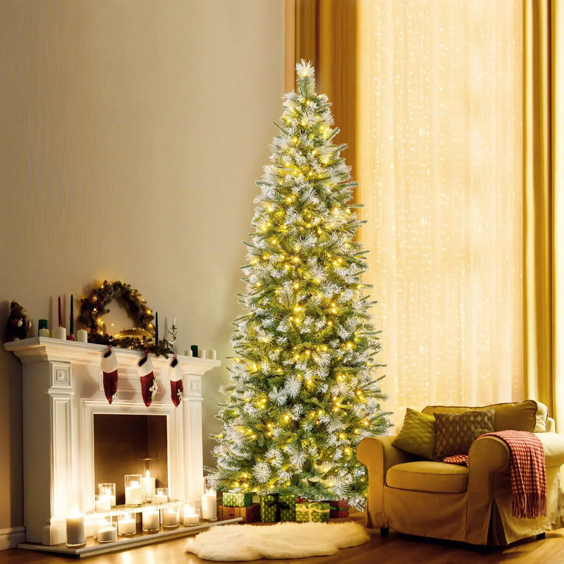 6/7.5/9 FT Artificial Christmas Tree with Warm-White LED Lights by DirectDeals