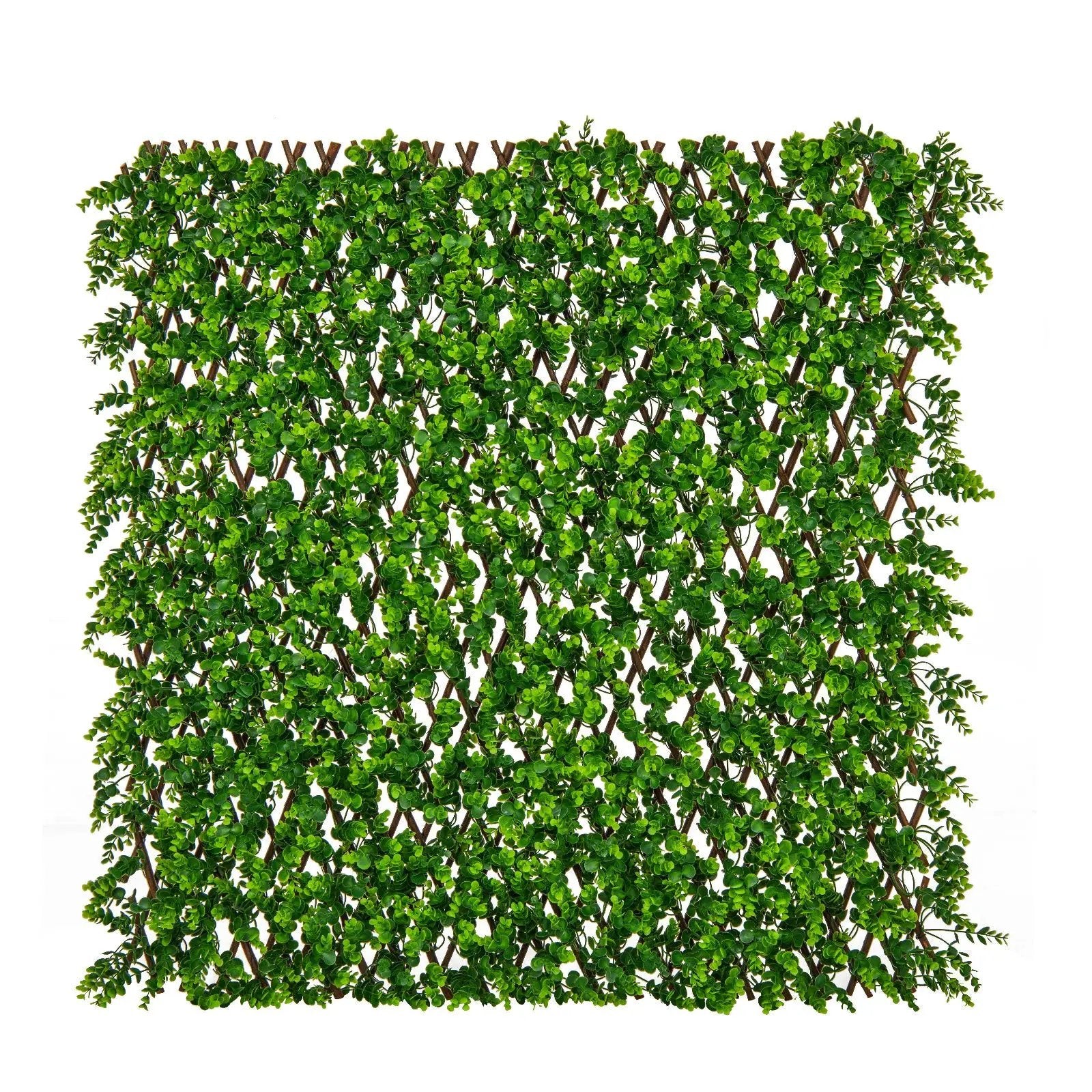 Expandable Fence Privacy Screen with Sun-Protective Artificial Hedge for Balcony Patio by DirectDeals