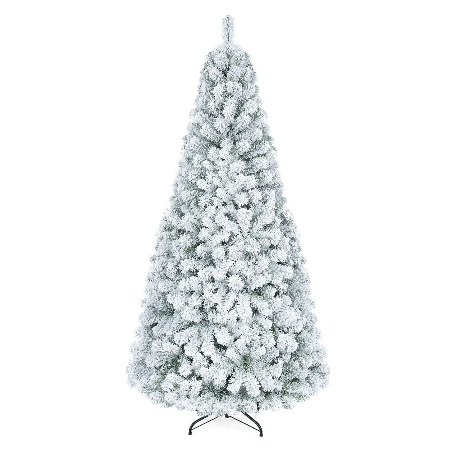 Snow-Flocked Artificial Christmas Tree 6 ft with Metal Stand by DirectDeals