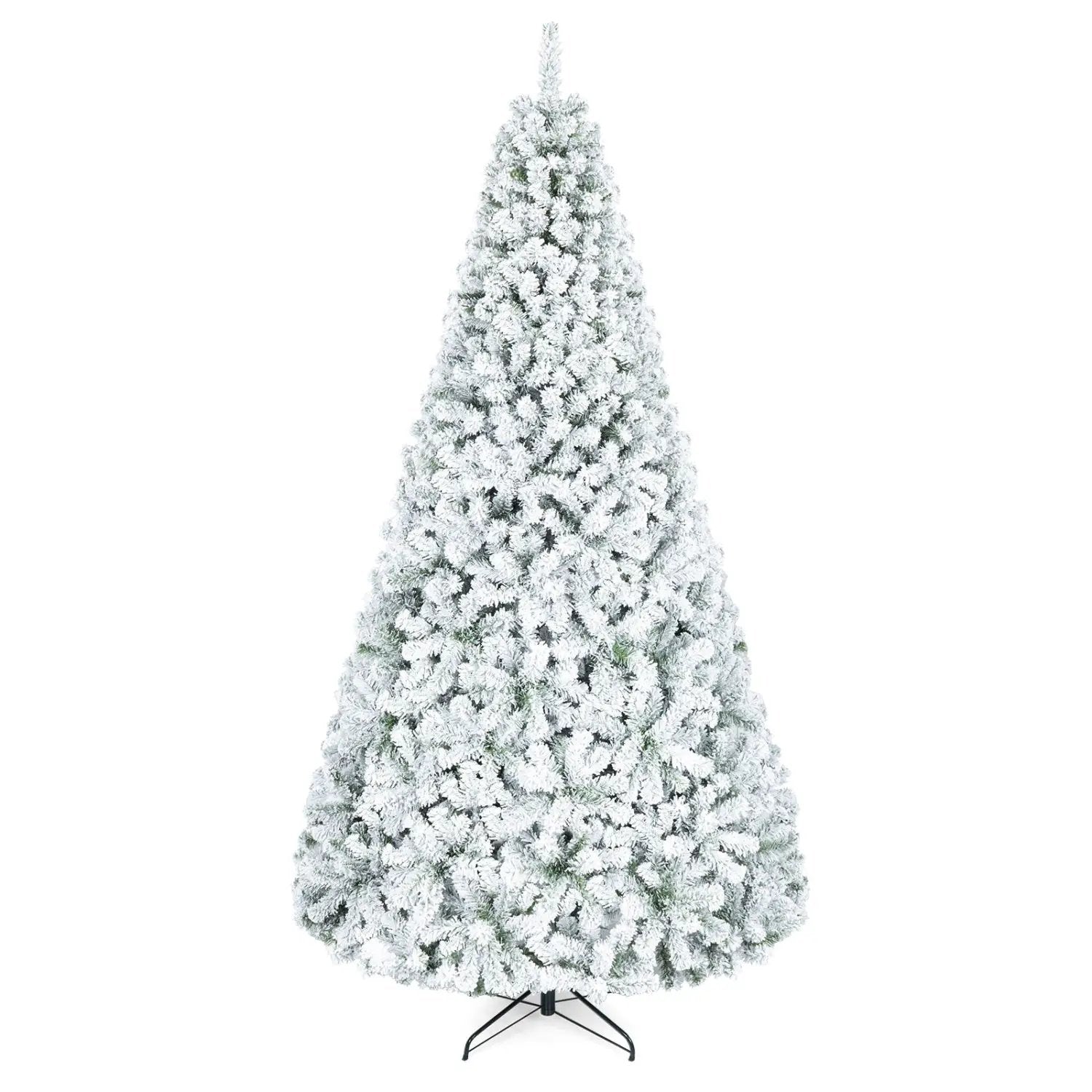 Snow-Flocked Artificial Christmas Tree 9 ft with Metal Stand by DirectDeals