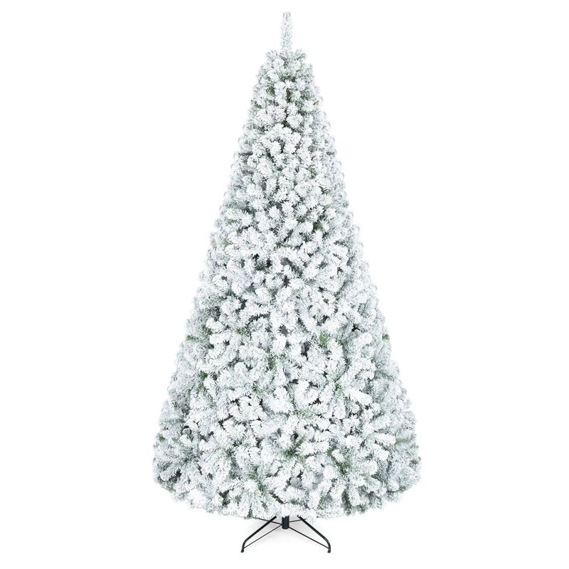 Snow-Flocked Artificial Christmas Tree 9 ft with Metal Stand by DirectDeals