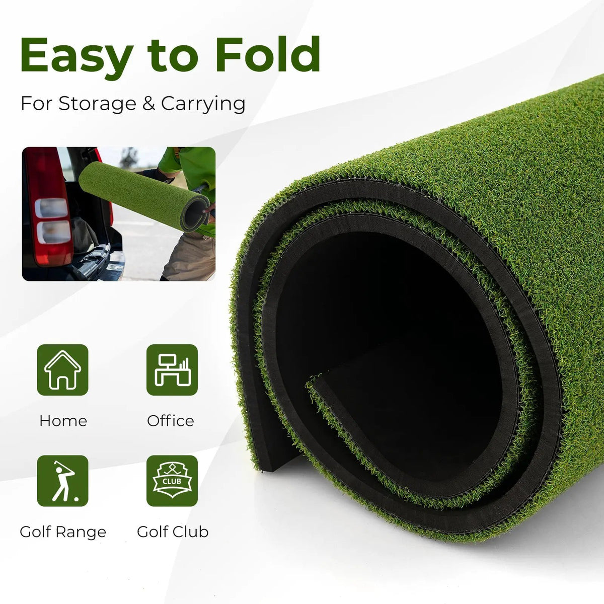 5 x 3 ft Artificial Turf Grass Practice Mat for Indoors and Outdoors by DirectDeals