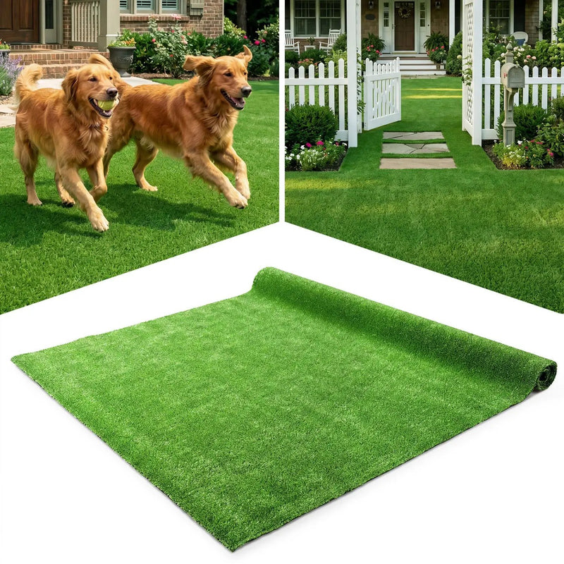 Artificial Turf Rug with 0.3 Inch Pile Height by DirectDeals