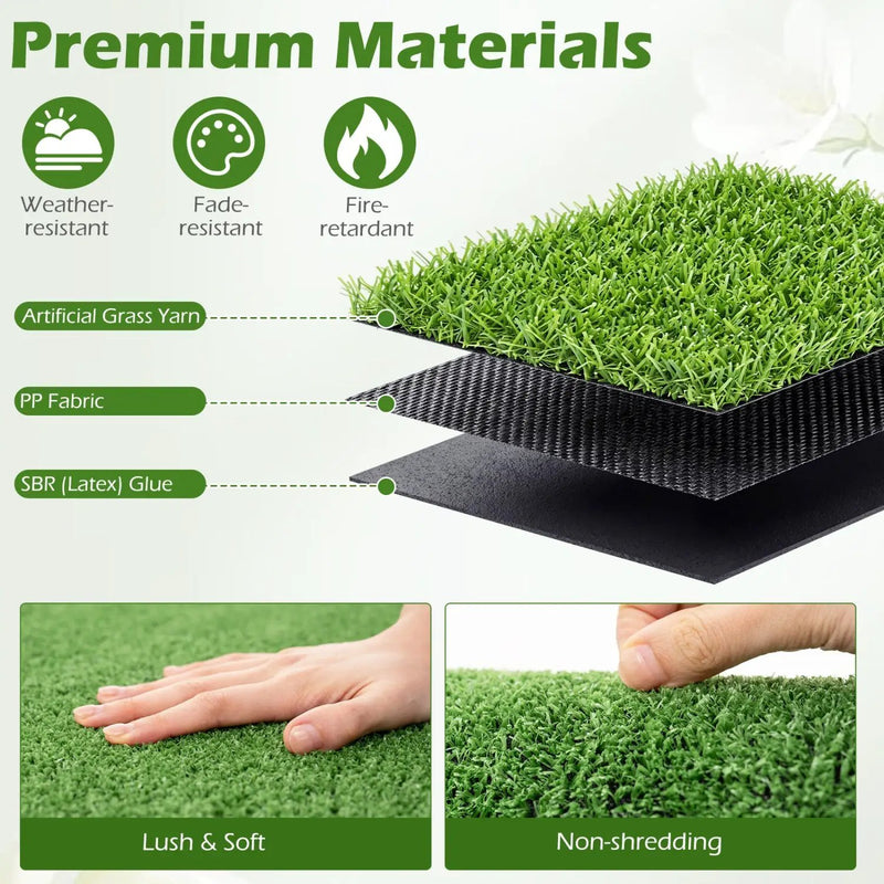 Artificial Turf Rug with 0.3 Inch Pile Height by DirectDeals