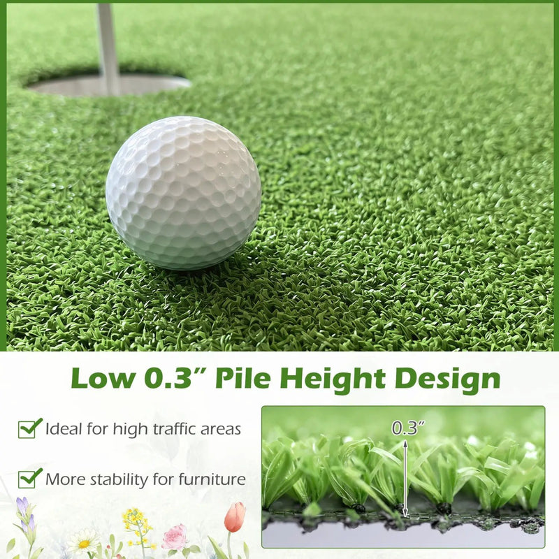 Artificial Turf Rug with 0.3 Inch Pile Height by DirectDeals