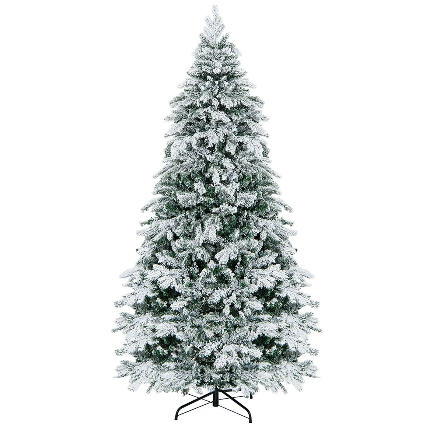4.5/6/7 Feet Flocked Christmas Tree with Warm White LED Lights by DirectDeals