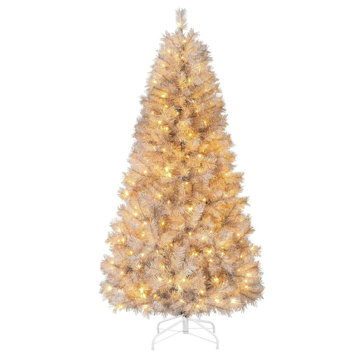 Artificial Xmas Tree with Branch Tips and Warm White LED Lights by DirectDeals