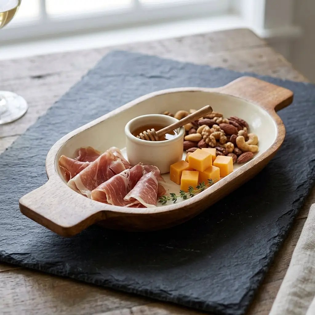 House of Avana Small Boat Mango Wood Serving Tray by House Of Avana