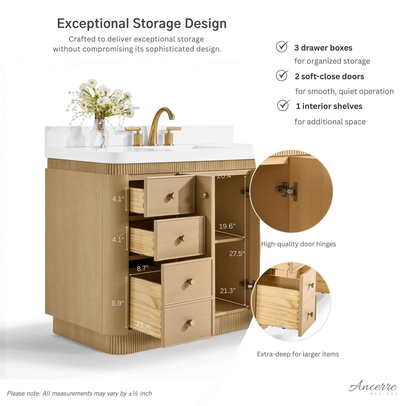 Aston 36" Bath Vanity Set by Ancerre Designs