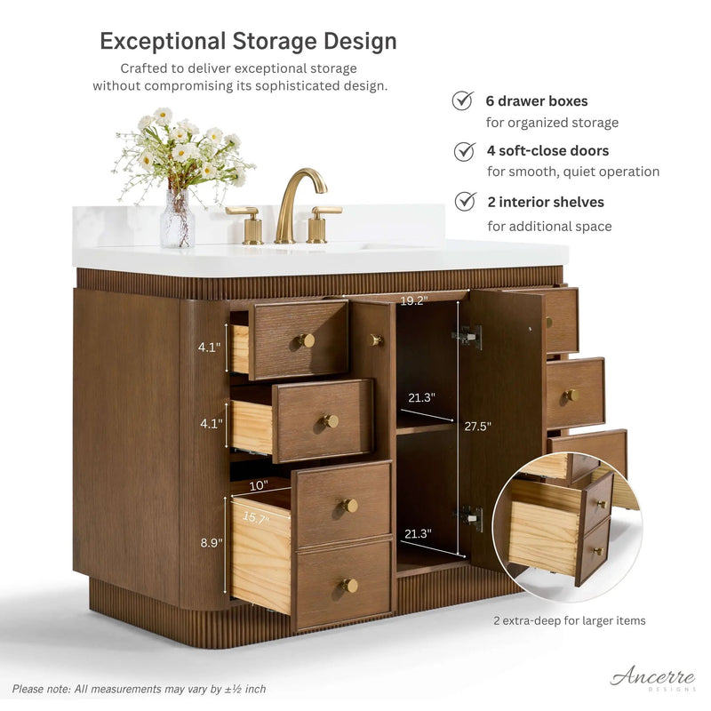 Aston 48" Bath Vanity Set by Ancerre Designs