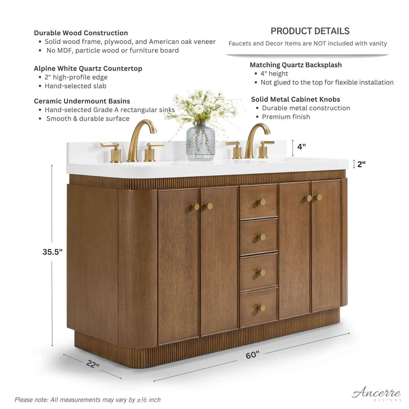 Aston 60" Bath Vanity Set by Ancerre Designs