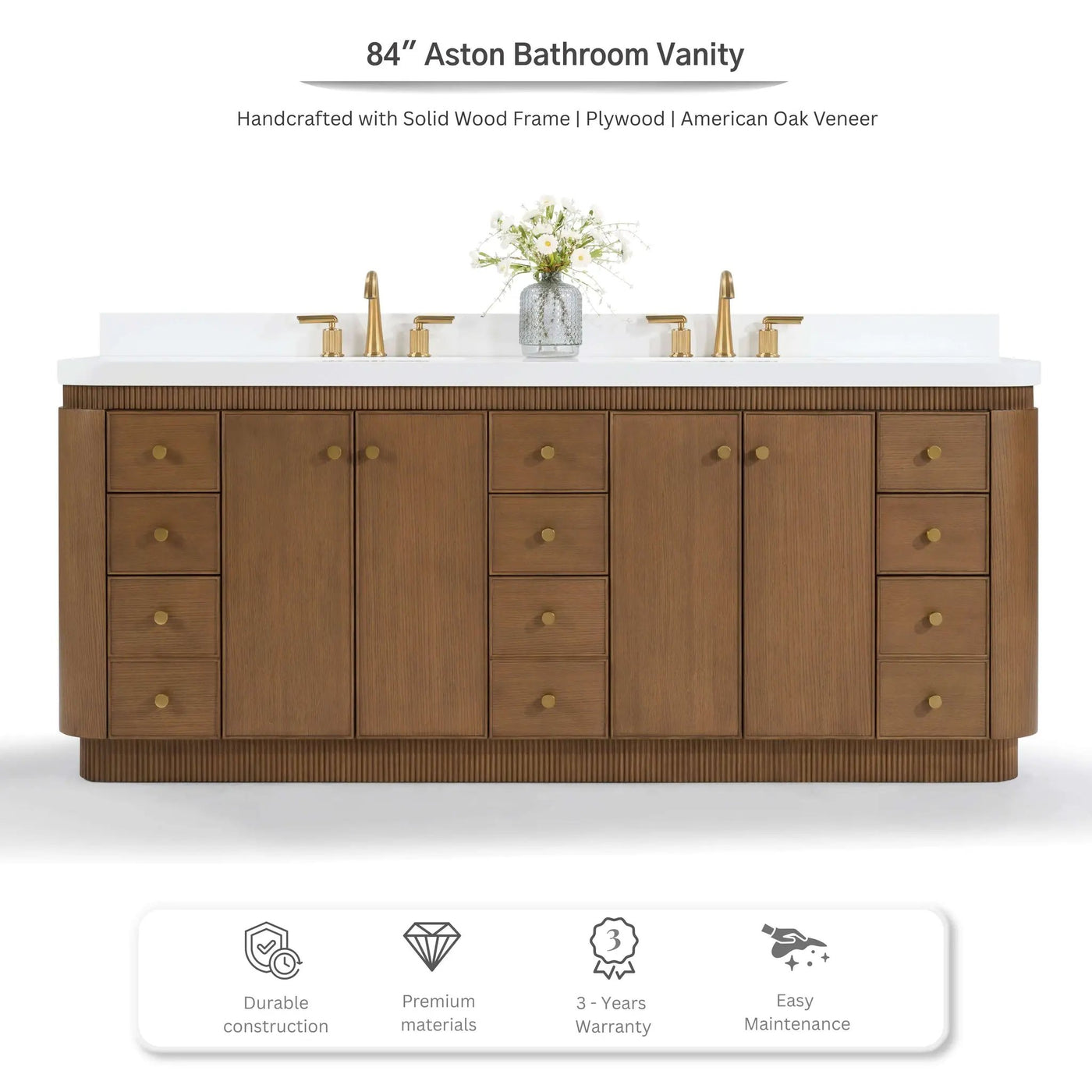 Aston 84" Bath Vanity Set by Ancerre Designs