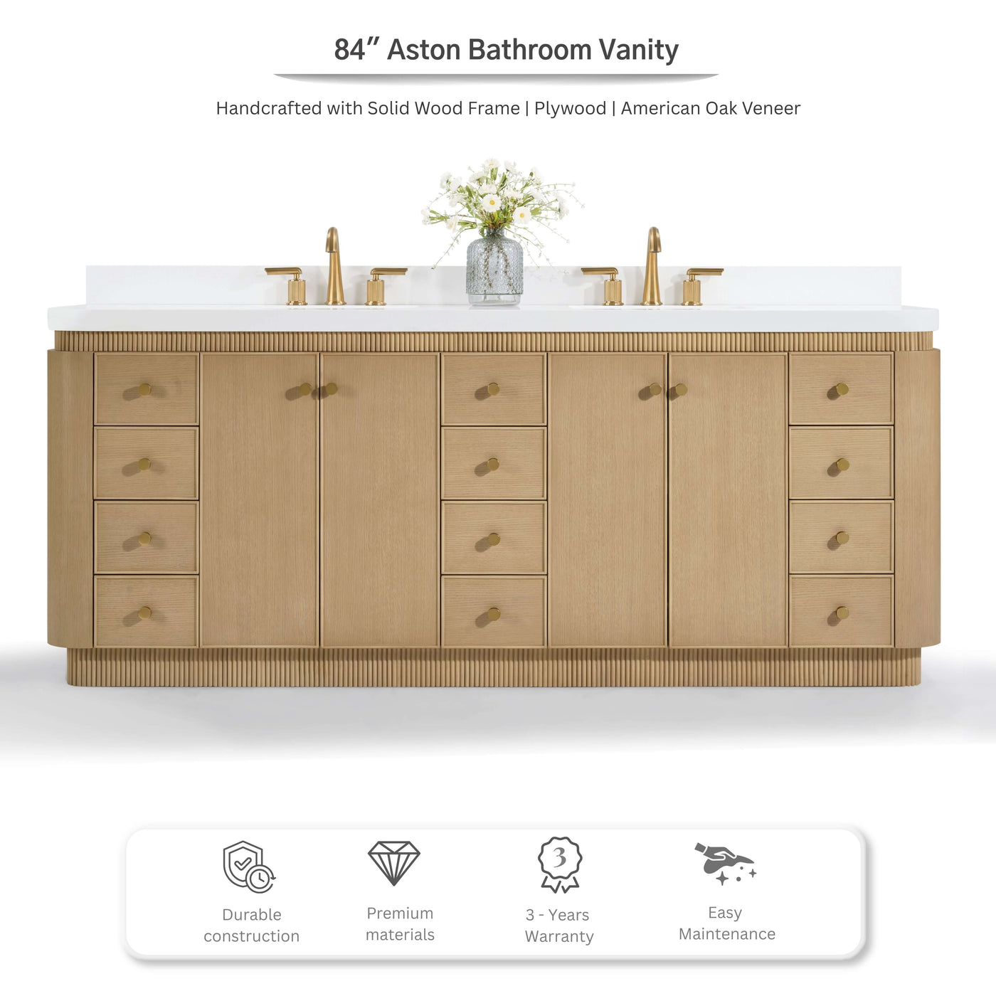 Aston 84" Bath Vanity Set by Ancerre Designs