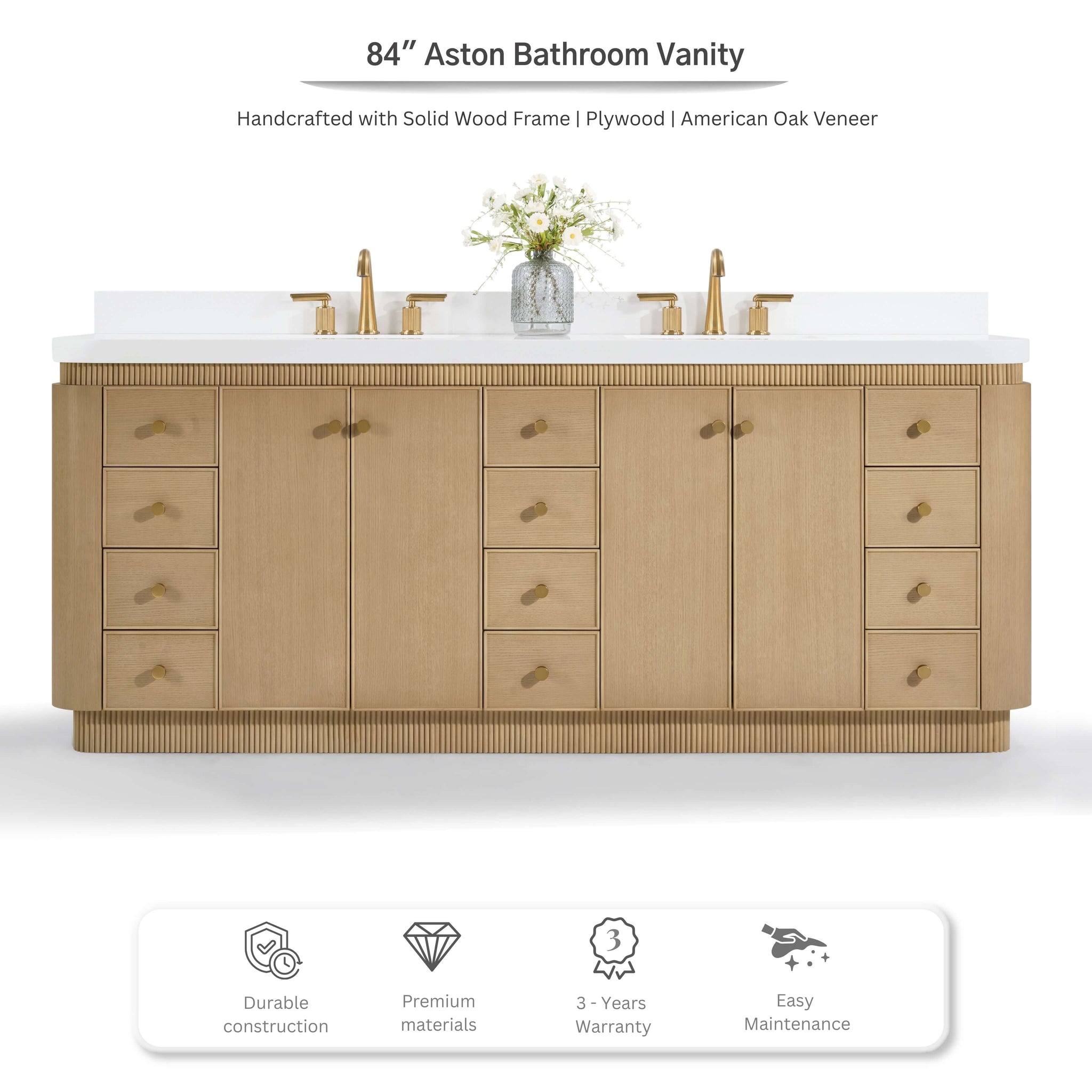 Aston 84" Bath Vanity Set by Ancerre Designs
