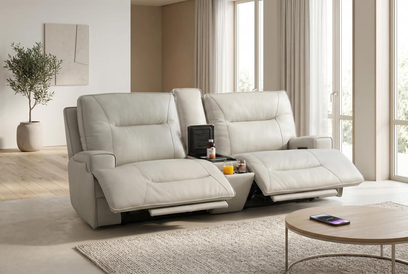 Atlas Fog 3-Piece Power Reclining Living Room Set by Ornate Furniture