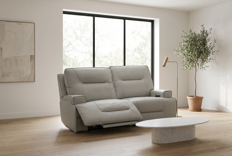 Atlas Fog 2-Piece Power Reclining Sofa Set by Ornate Furniture