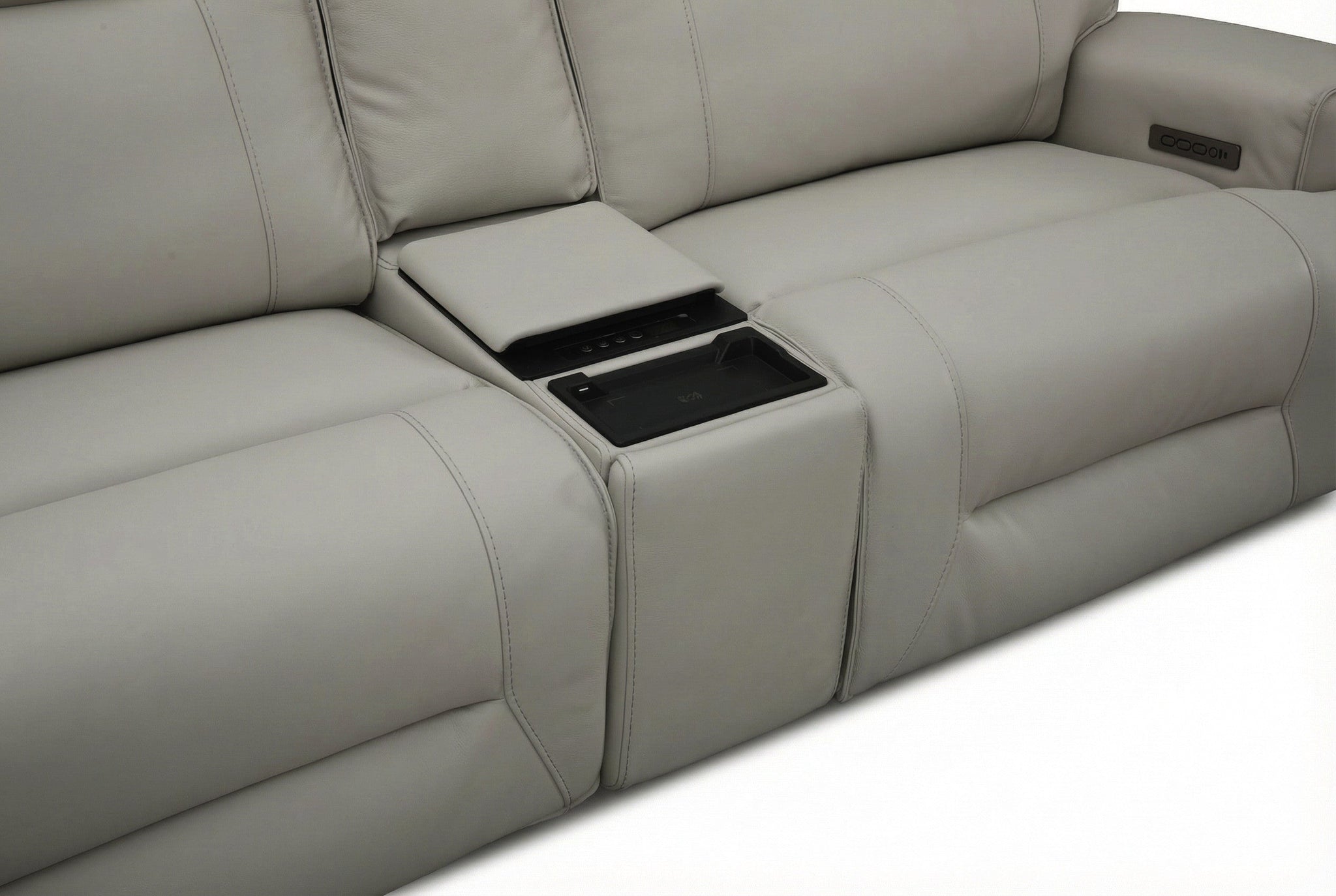 Atlas Fog Zero Gravity Power Reclining Sofa w/ Fridge by Ornate Furniture