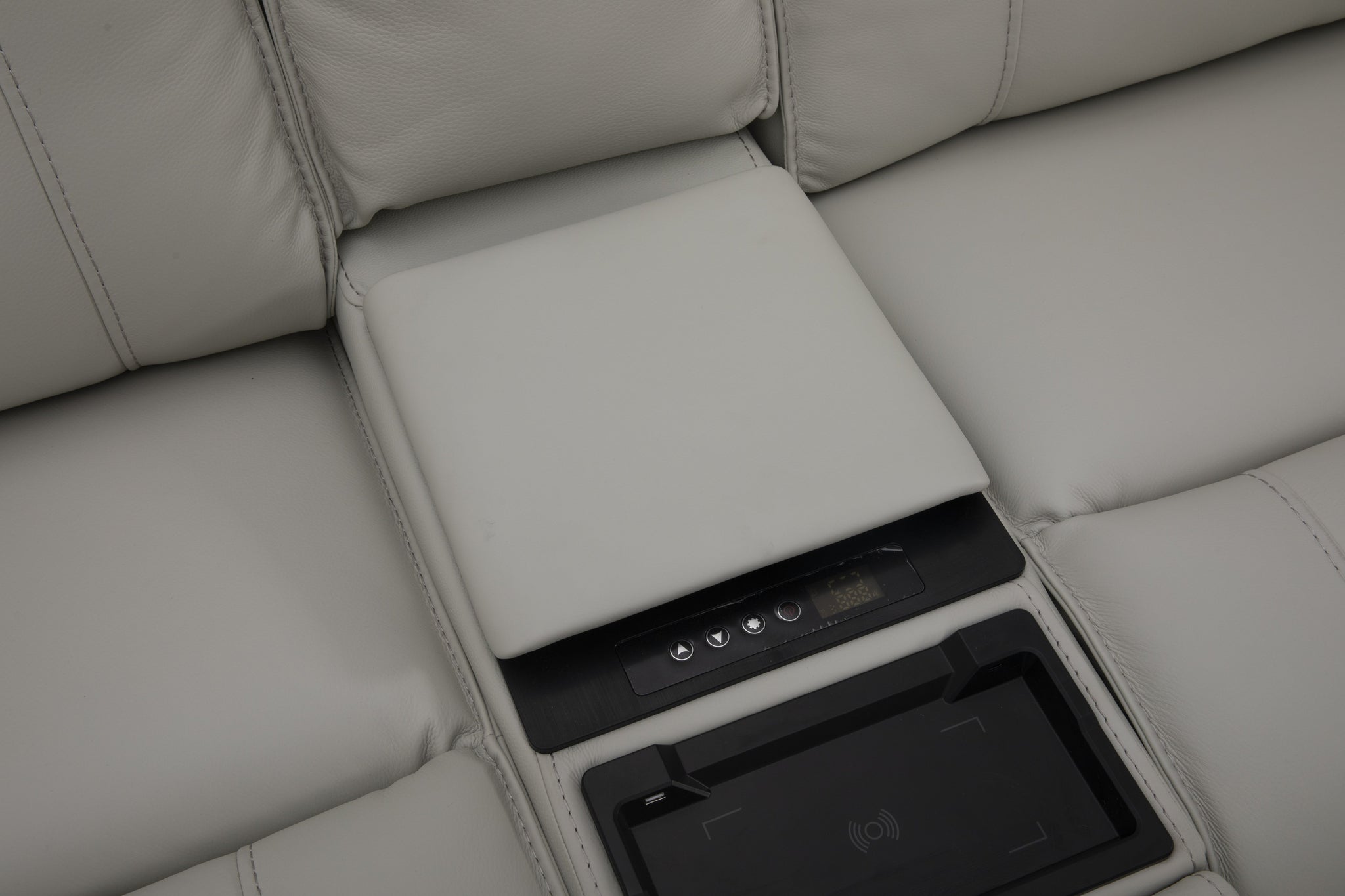 Atlas Fog Zero Gravity Power Reclining Sofa w/ Fridge by Ornate Furniture