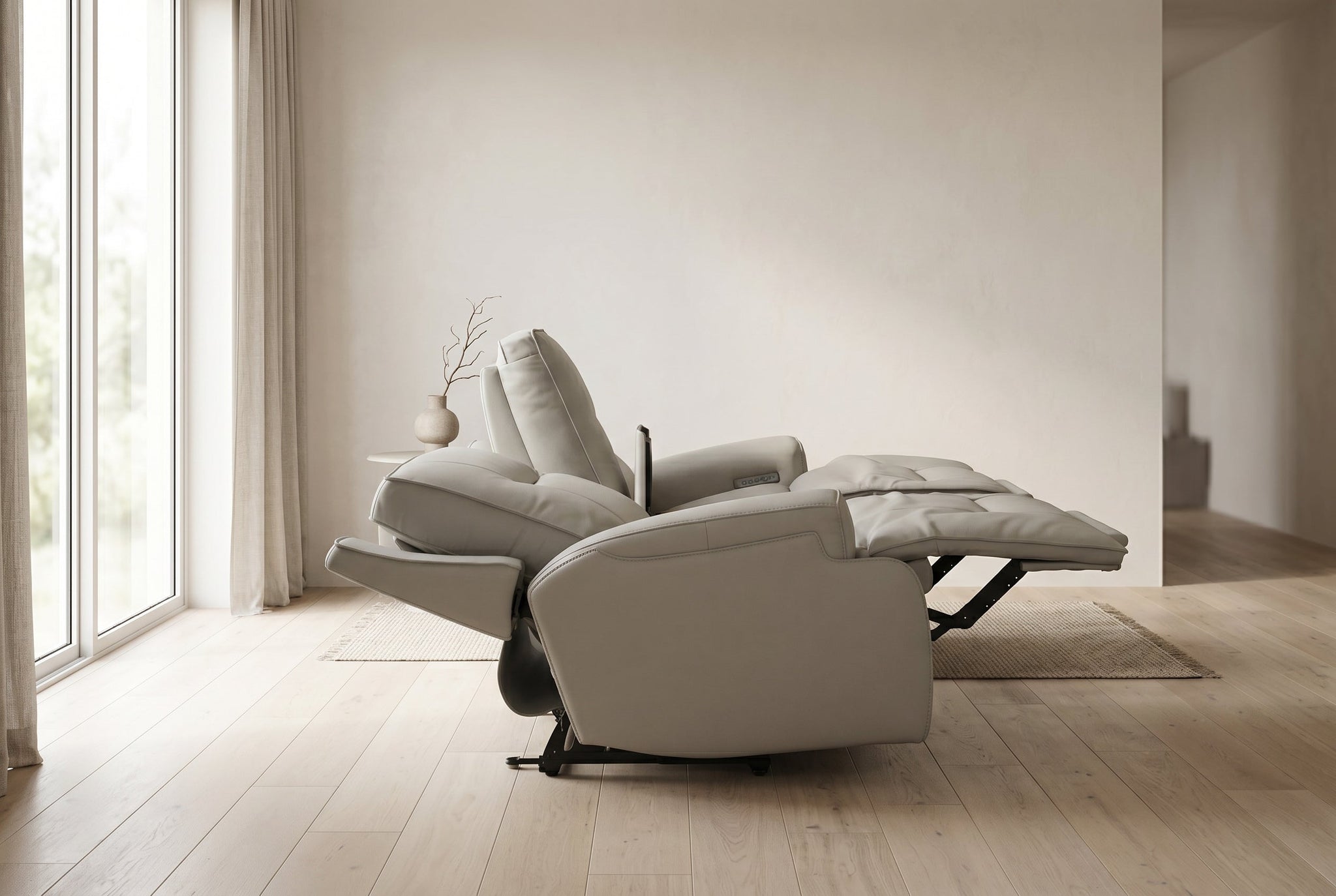 Atlas Fog 3-Piece Power Reclining Living Room Set by Ornate Furniture