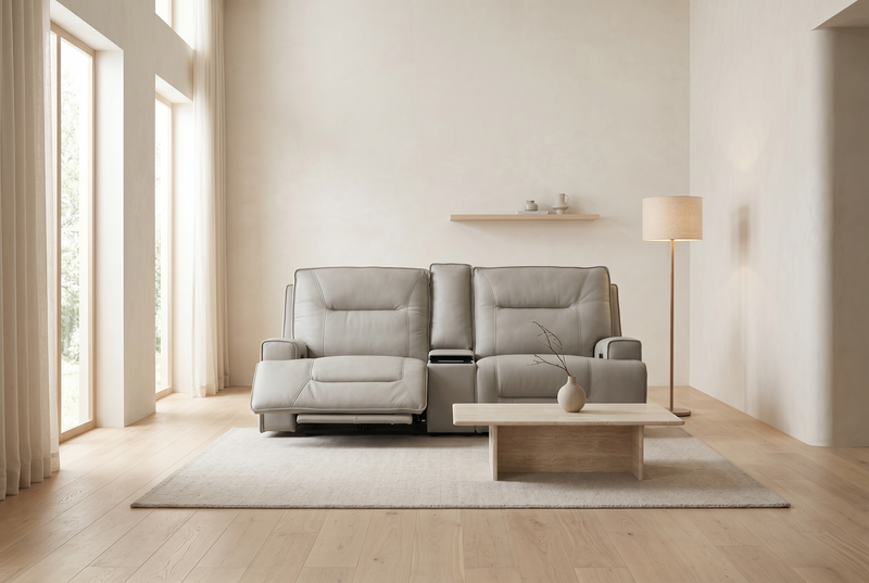 Atlas Fog 2-Piece Power Reclining Sofa Set by Ornate Furniture