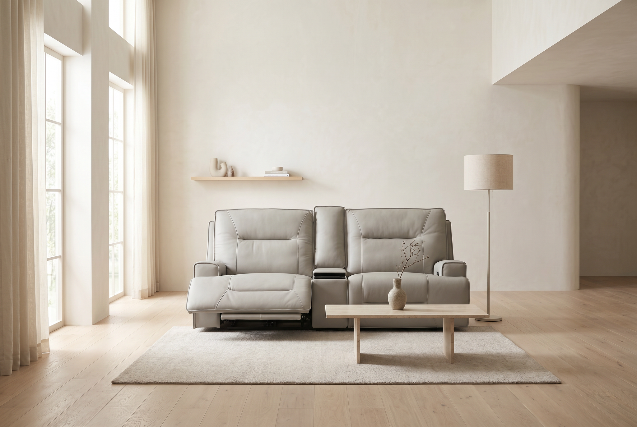 Atlas Fog 3-Piece Power Reclining Living Room Set by Ornate Furniture