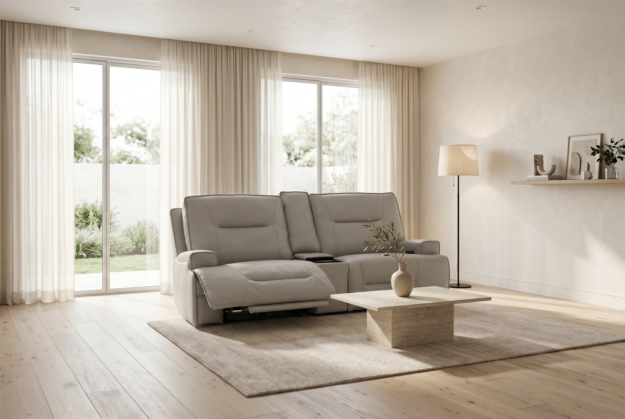 Atlas Fog 3-Piece Power Reclining Living Room Set by Ornate Furniture