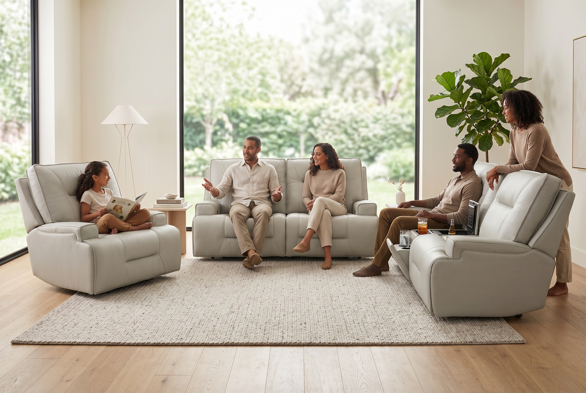 Atlas Fog Zero Gravity Power Reclining Sofa w/ Fridge, photo 23 of 24