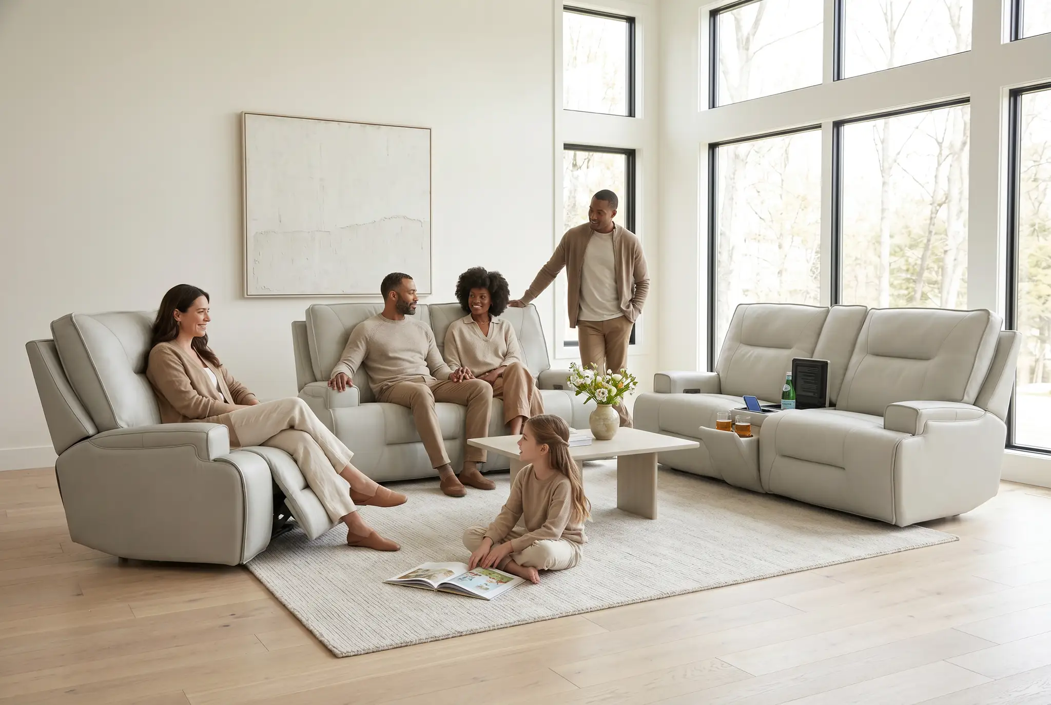 Atlas Fog Zero Gravity Power Reclining Sofa by Ornate Furniture
