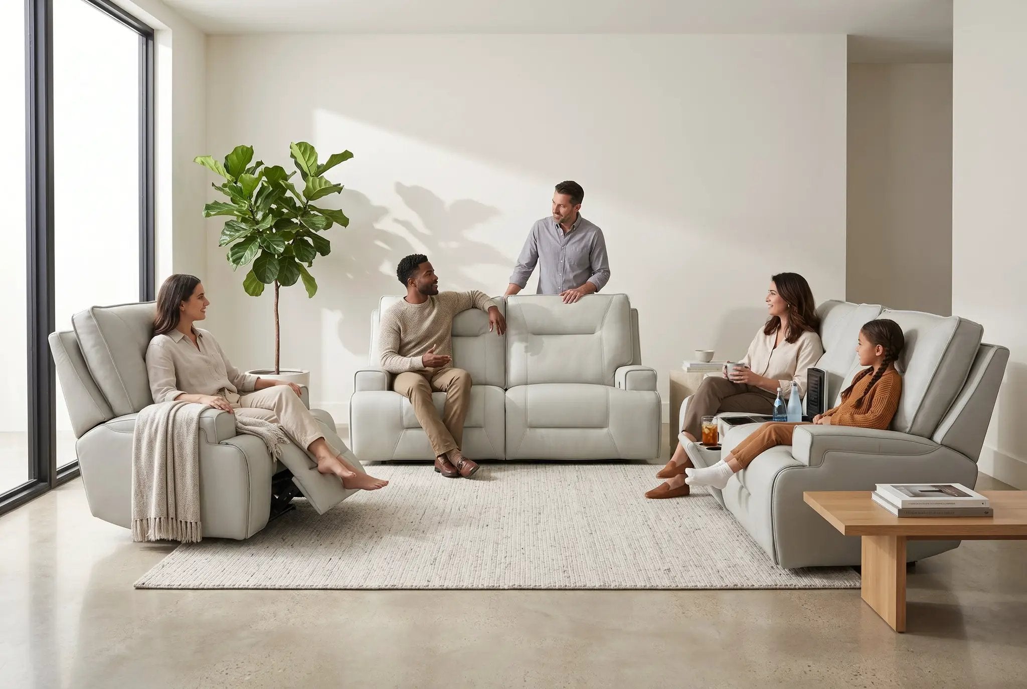 Atlas Fog Zero Gravity Power Reclining Sofa by Ornate Furniture