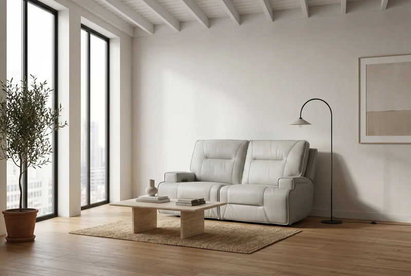 Atlas Fog 2-Piece Power Reclining Sofa Set by Ornate Furniture