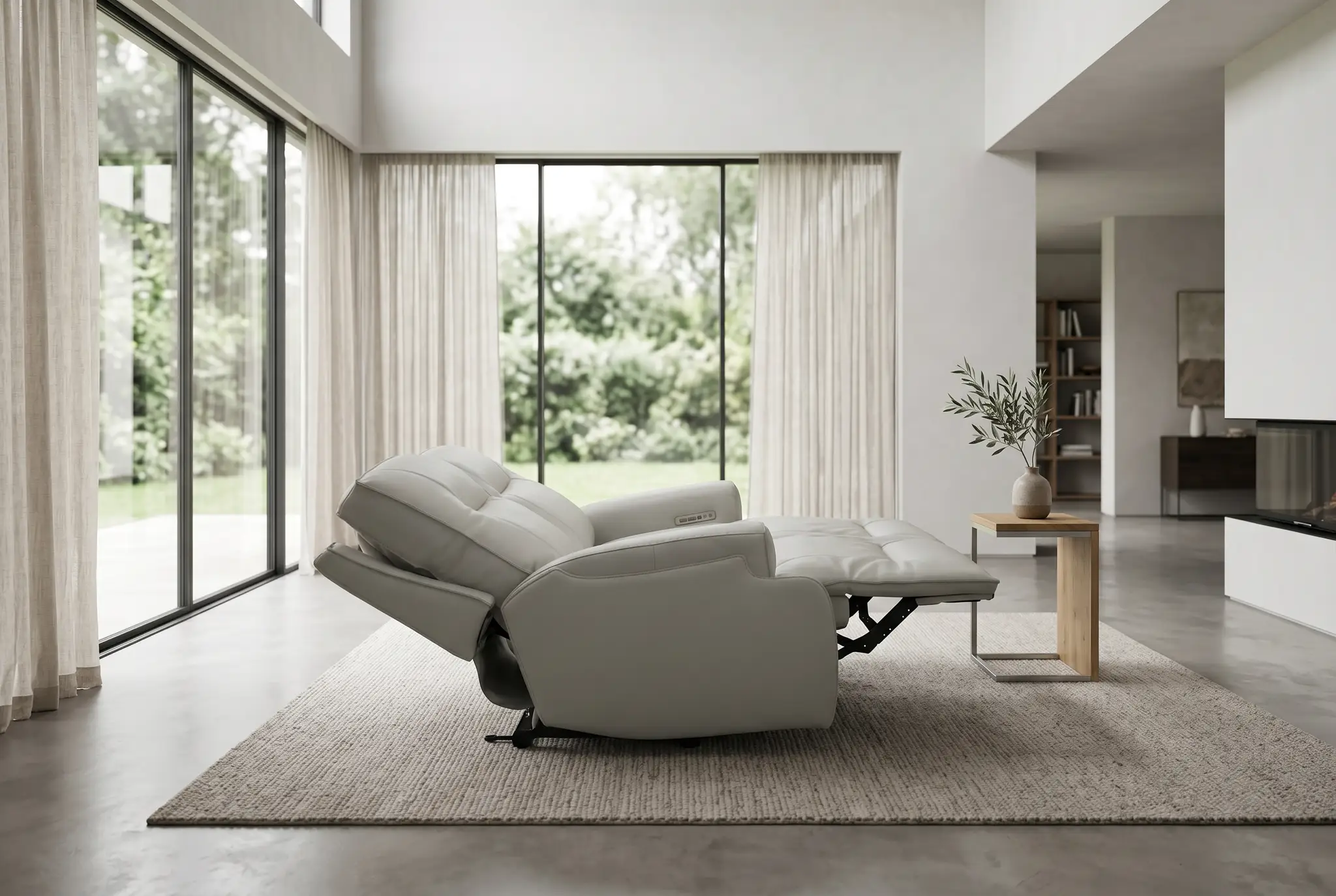 Atlas Fog 2-Piece Power Reclining Sofa Set by Ornate Furniture