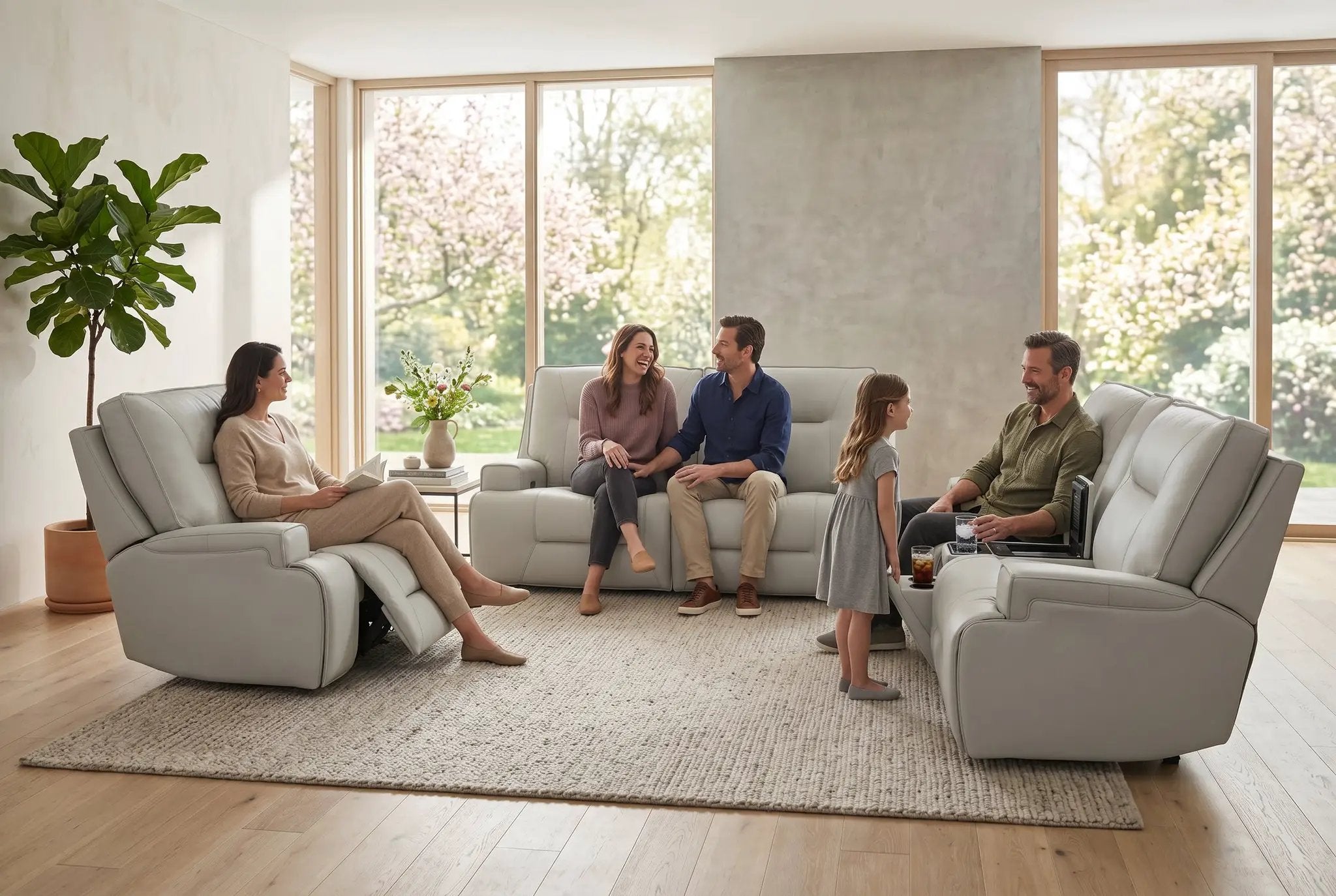Atlas Fog Zero Gravity Power Reclining Sofa by Ornate Furniture