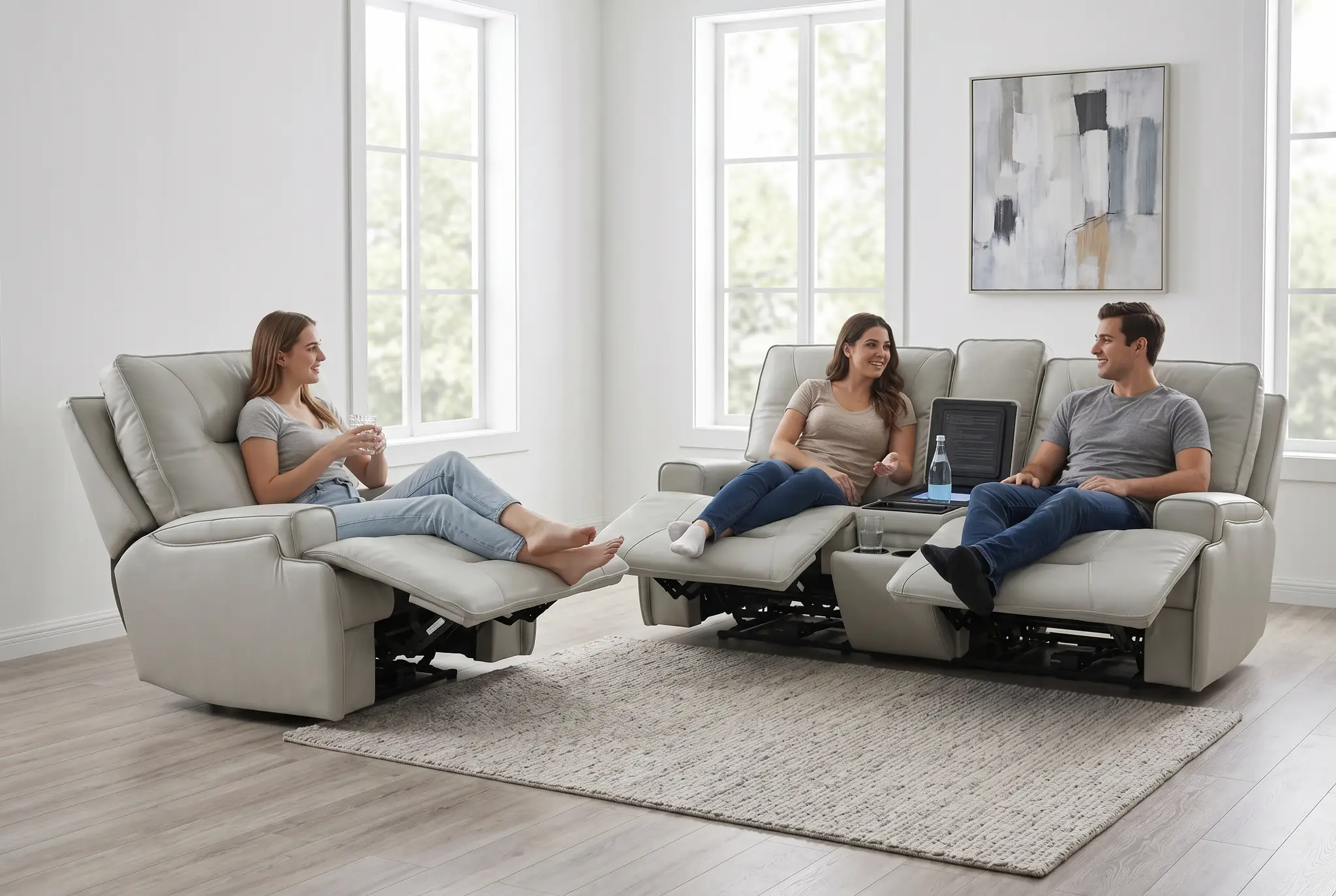 Atlas Fog Zero Gravity Power Reclining Sofa by Ornate Furniture