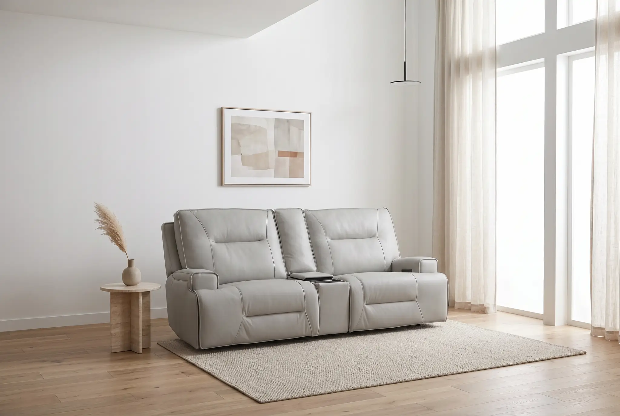 Atlas Fog 2-Piece Power Reclining Sofa Set by Ornate Furniture