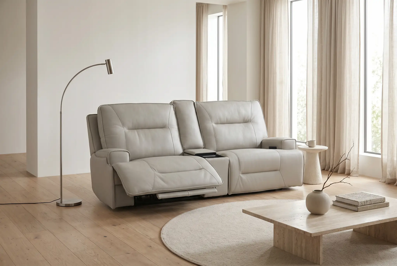 Atlas Fog Zero Gravity Power Reclining Sofa w/ Fridge by Ornate Furniture