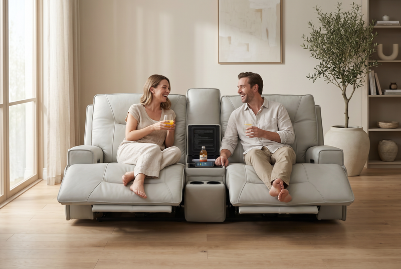 Atlas Fog 3-Piece Power Reclining Living Room Set by Ornate Furniture