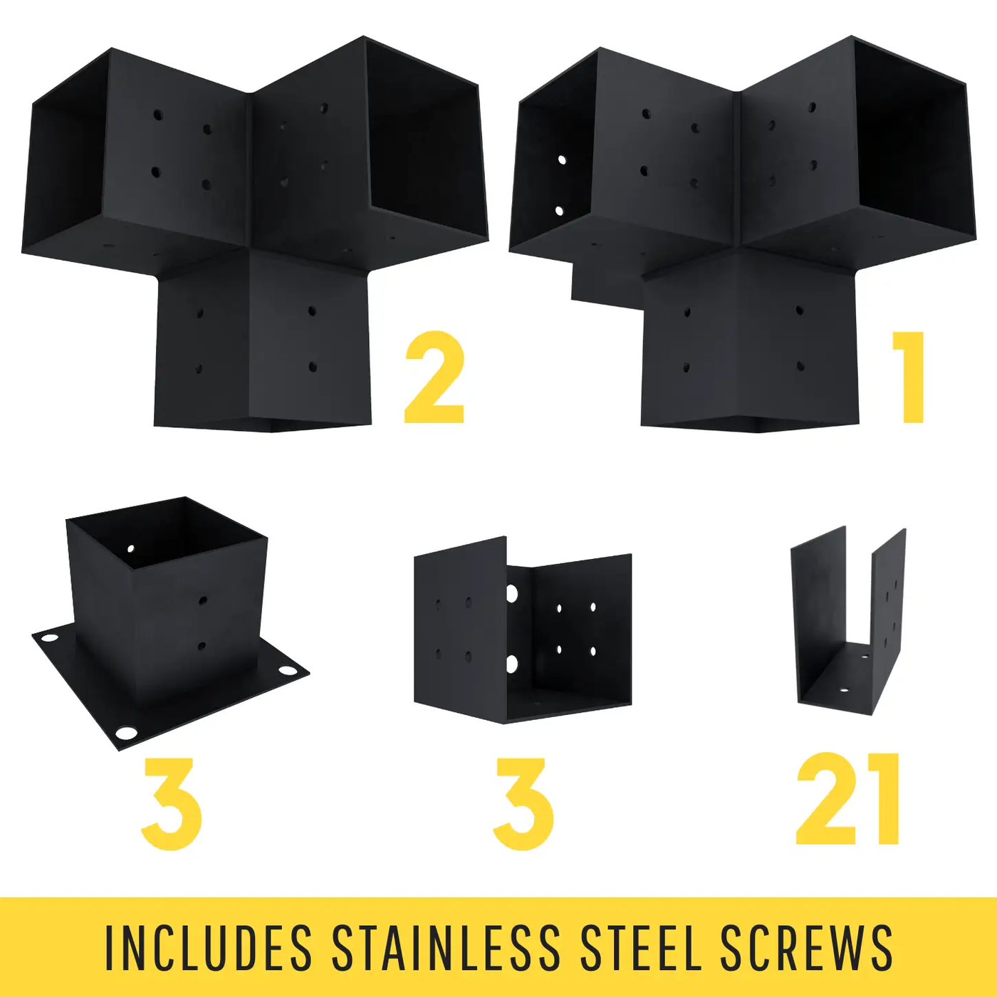 DIY Pergola Bracket Kit for an Attached Pergola With Roof Rafters - Any Size Up to 24' x 12' by Zen Pergolas