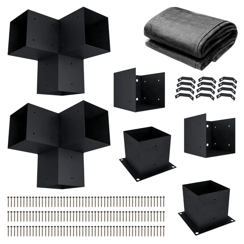 DIY Pergola Bracket Kit for an Attached Pergola Frame - Any Size Up to 12' x 12' by Zen Pergolas
