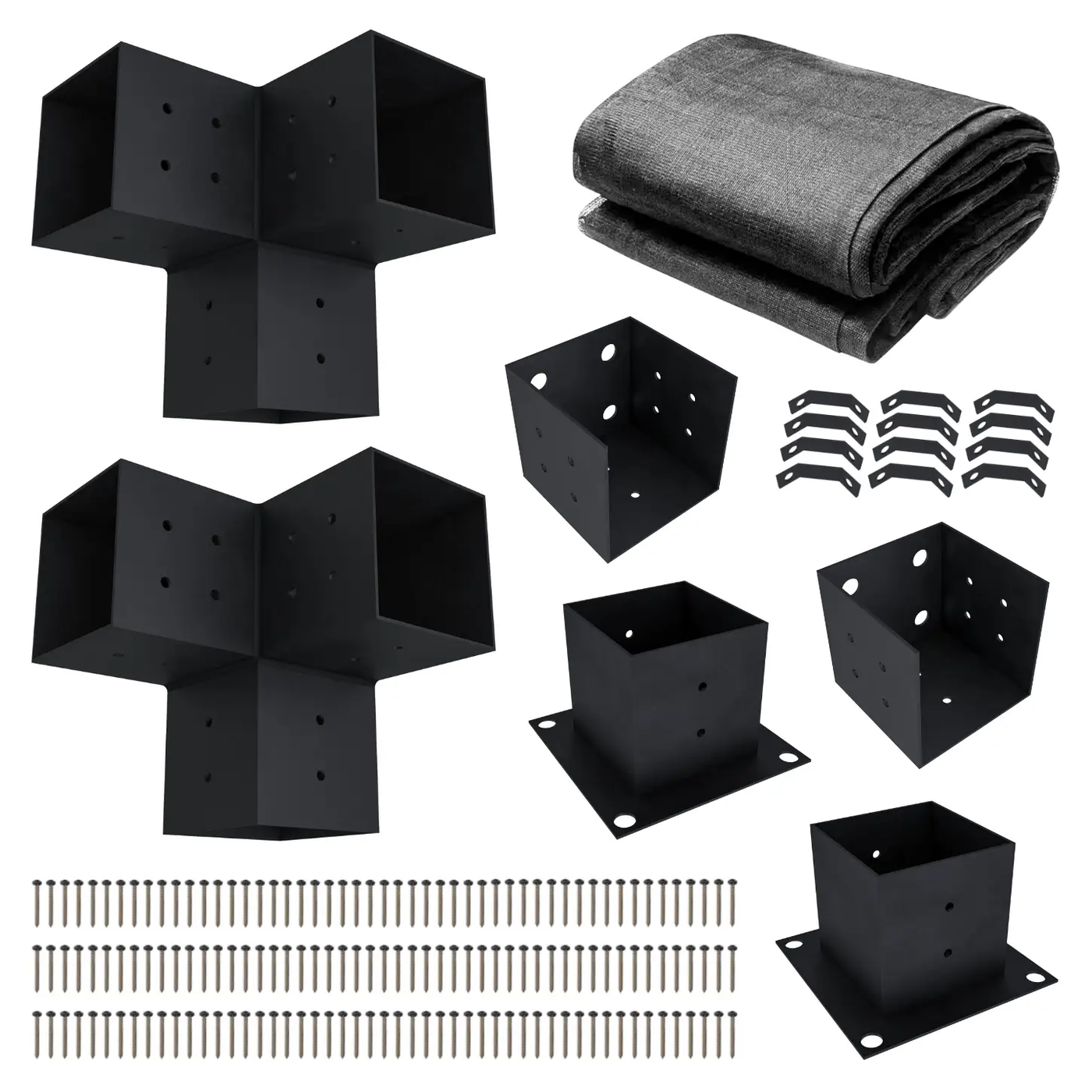 DIY Pergola Bracket Kit for an Attached Pergola Frame - Any Size Up to 12' x 12' by Zen Pergolas