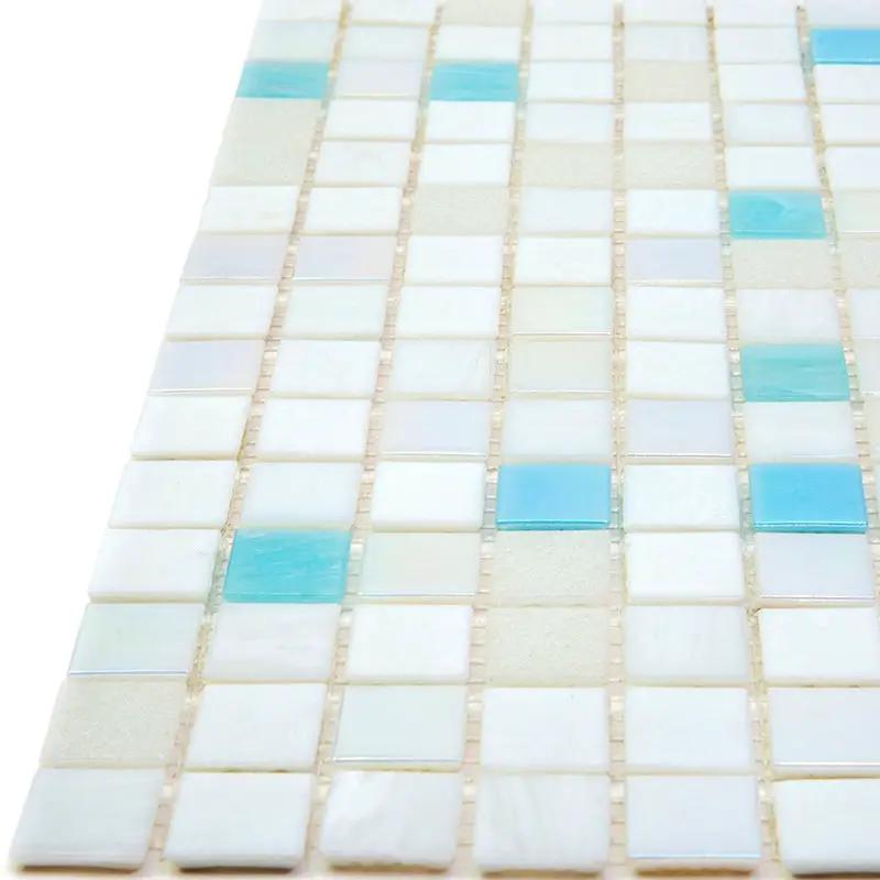 Cotton White 12x12 Glossy Glass Uniform Square Mosaic Tile (20 pack, 20 sq ft/case) by Apollo Tile