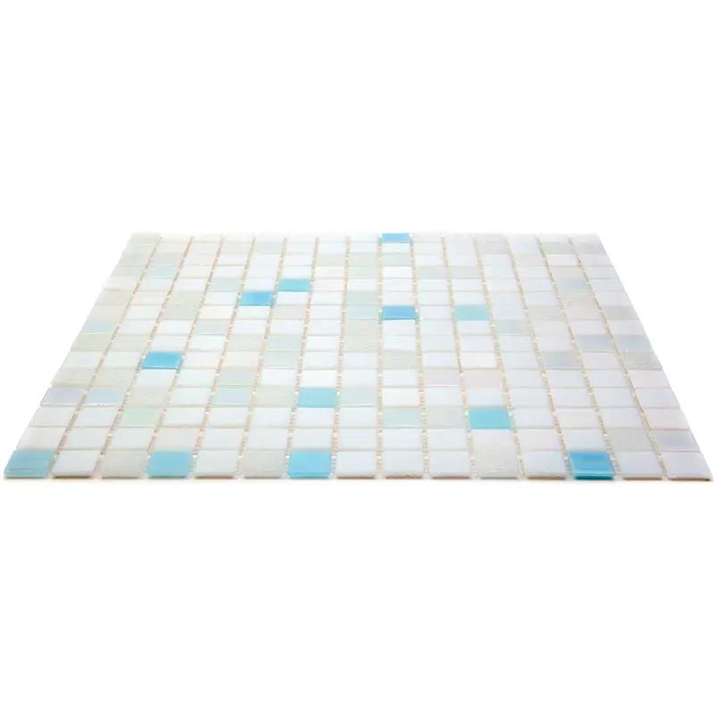 Cotton White 12x12 Glossy Glass Uniform Square Mosaic Tile (20 pack, 20 sq ft/case) by Apollo Tile