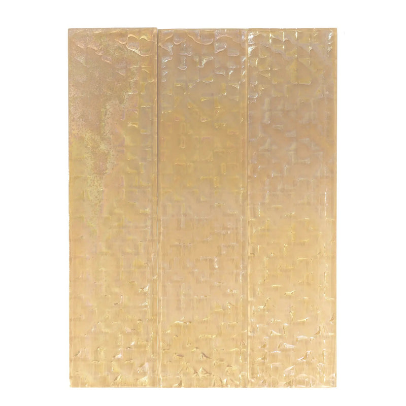 Champagne Gold 3x12 Glossy Brick Glass Subway Tile (20 pack, 5 sq ft/case) by Apollo Tile