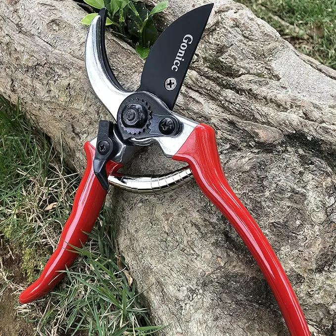 gonicc 8" Professional Sharp Bypass Pruning Shears (GPPS-1002), Tree Trimmers Secateurs,Hand Pruner, Garden Shears,Clippers For The Garden, Bonsai Scissors, Loppers by GreenHaven Gardens