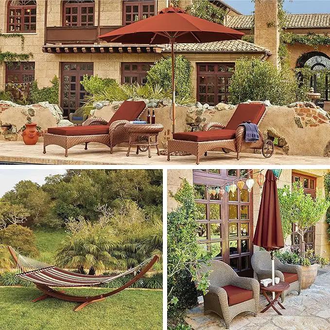 Classic Accessories Montlake Water-Resistant 21 x 22 x 4 Inch Patio Lounge Back Cushion, Heather Henna Red, Outdoor Loveseat Cushions by GreenHaven Gardens