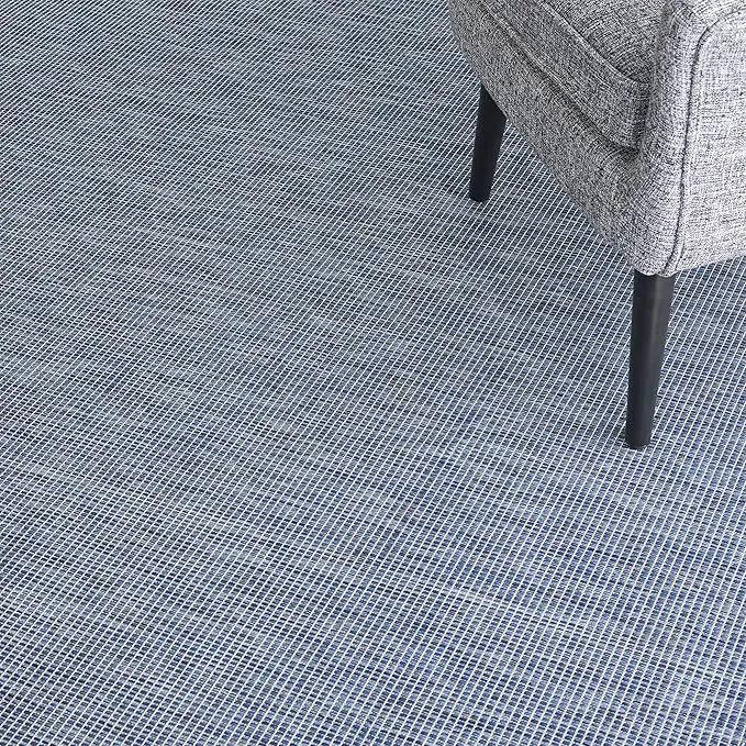 Nourison Positano Indoor/Outdoor Navy Blue 2'2" x 10' Area Rug, Easy Cleaning, Non Shedding, Bed Room, Living Room, Dining Room, Backyard, Deck, Patio (2x10) by GreenHaven Gardens