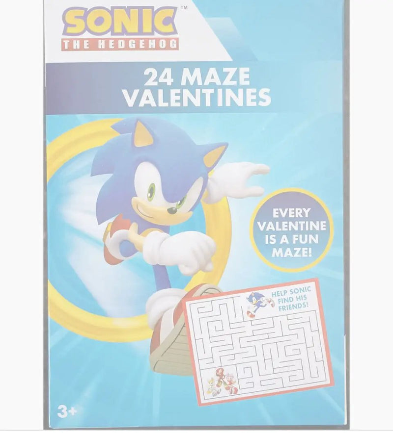 Brand New SONIC THE HEDGEHOG 24 MAZE Valentines Day Cards by Selzalot
