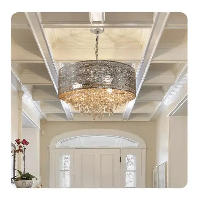 Open Box "24"" Brielle Crystal Chandelier Polished Nickel - River of Goods" by Selzalot