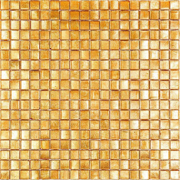 Gold Yellow 12x12 Glossy Uniform Square Glass Mosaic Tile (20 pack, 18.69 sq ft/case)
