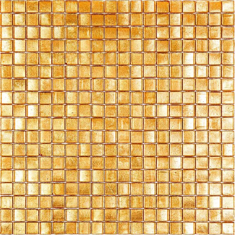 Gold Yellow 12x12 Glossy Uniform Square Glass Mosaic Tile (20 pack, 18.69 sq ft/case) by Apollo Tile
